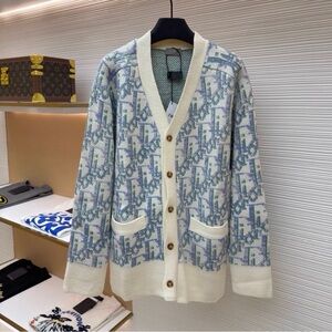 Dior Blue and Cream Cardigan